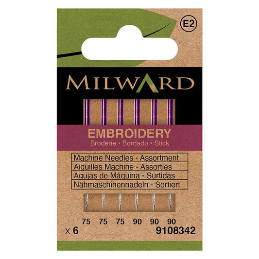 Milward machinenaalden embroidery 75-90 5x6 stuks